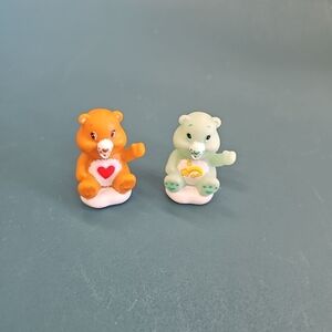 Care Bear Cake Toppers Tenderheart & Wish Bear Figures On Clouds TCFC